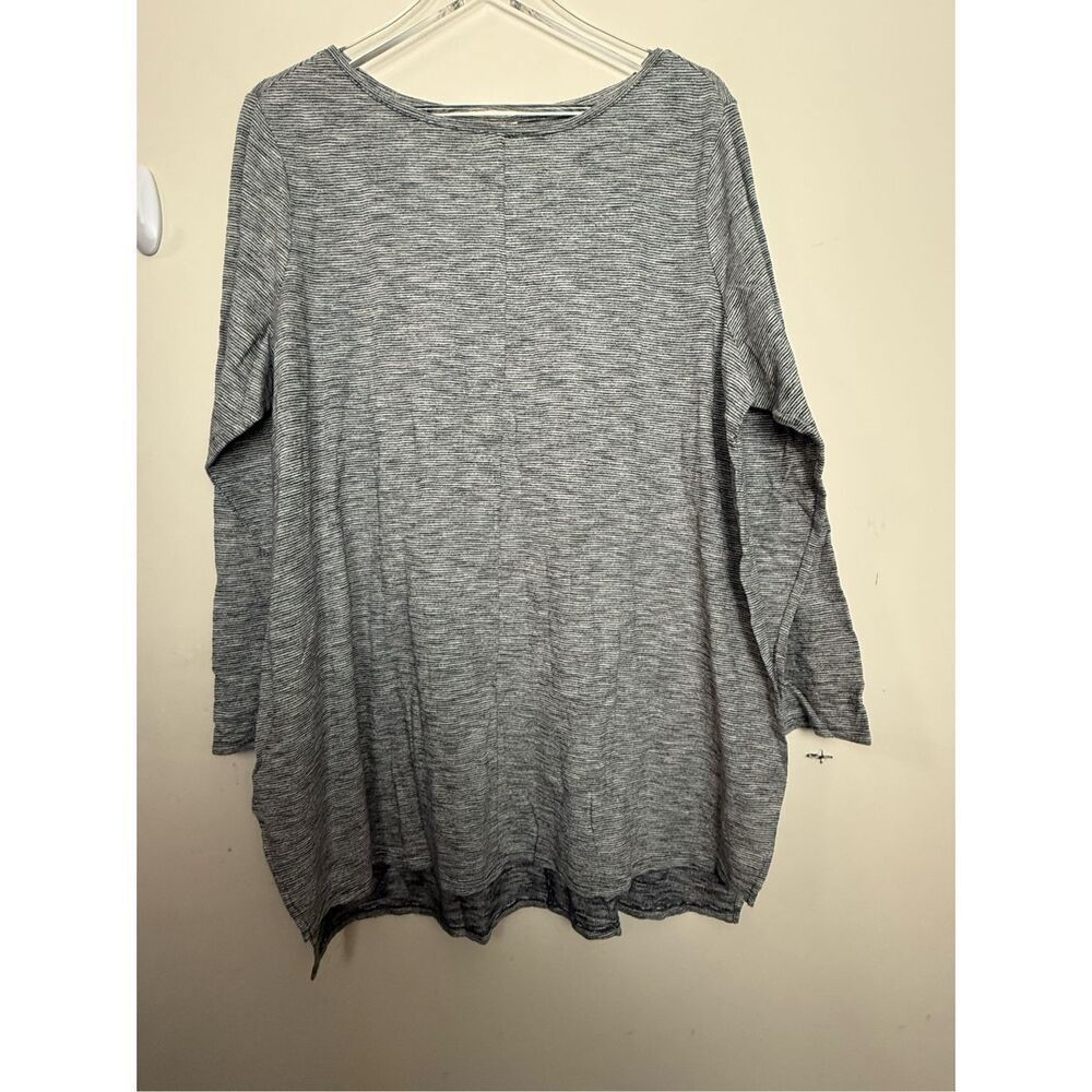 PureJill J. Jill  2X  women's heather grey knit oversized  top 100%  cotton Blen